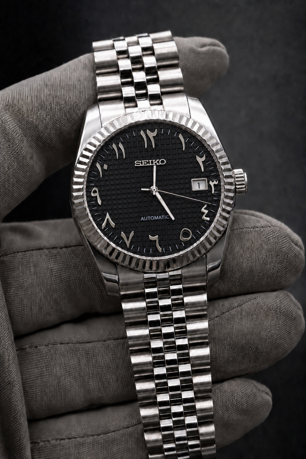 Arabic Dial Waffle Noir