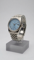 Arabic Dial Waffle Bleu Clair