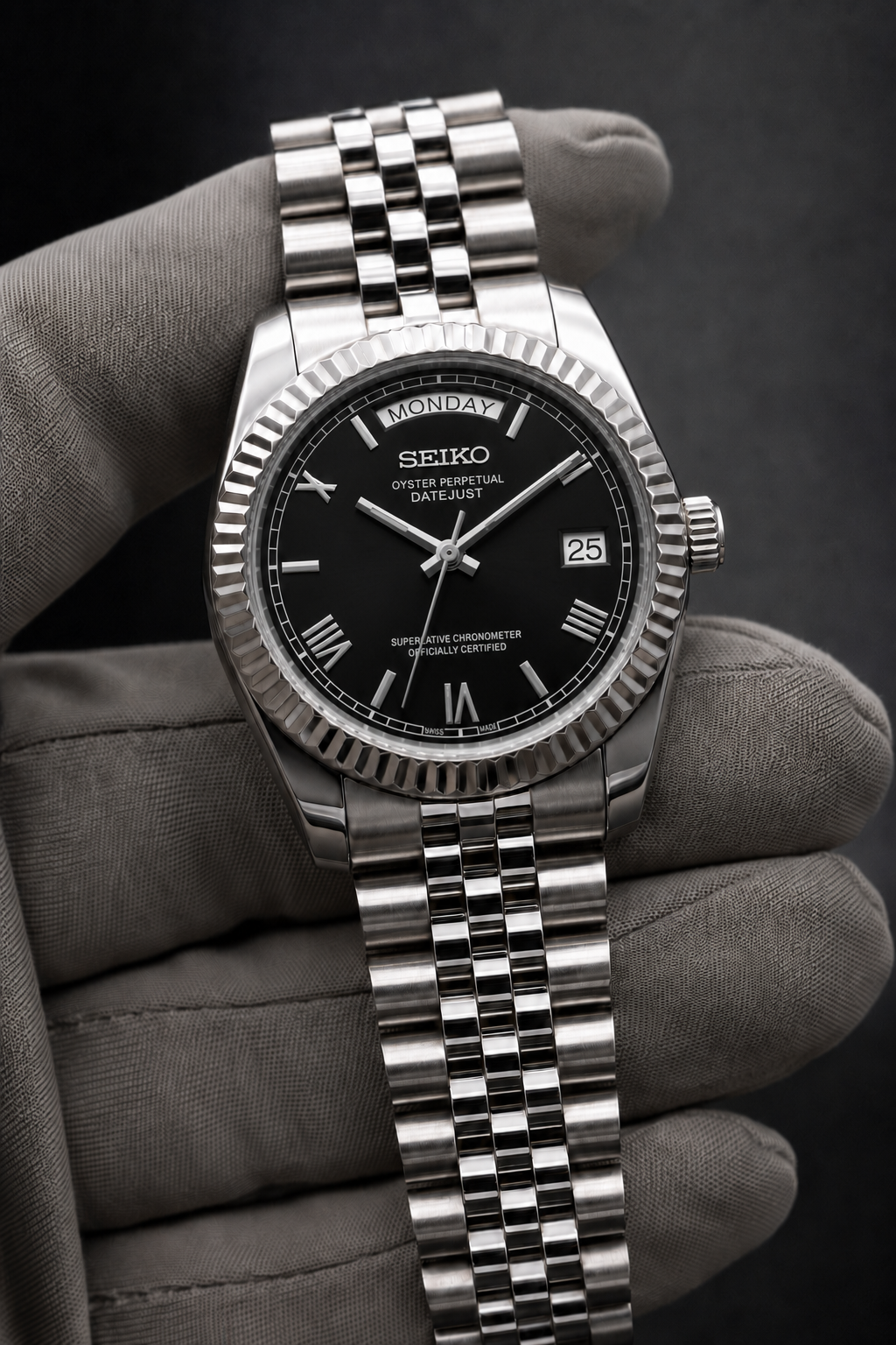 Day-Date Roman Dial Noir