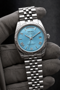 Day-Date Roman Dial Bleu Clair