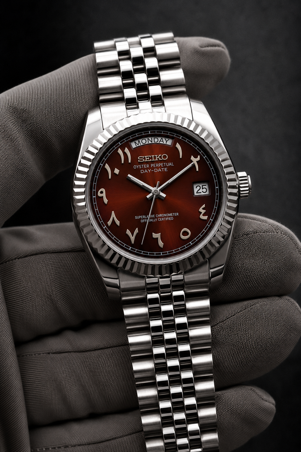 Day-Date Arabic Dial Marron