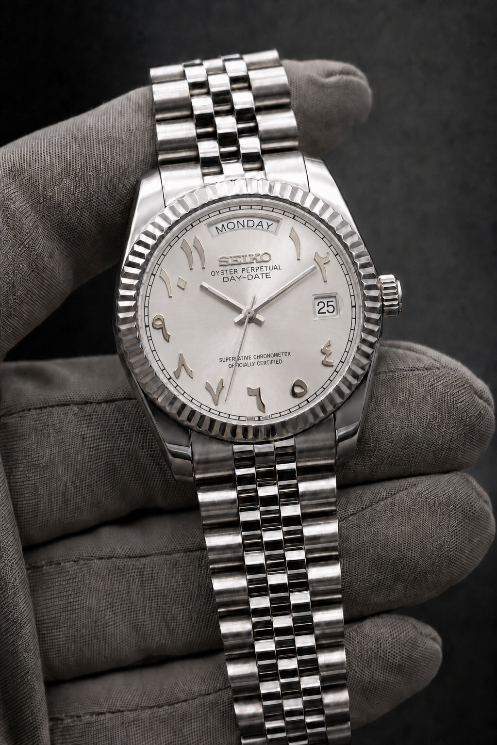 Day-Date Arabic Dial Blanc