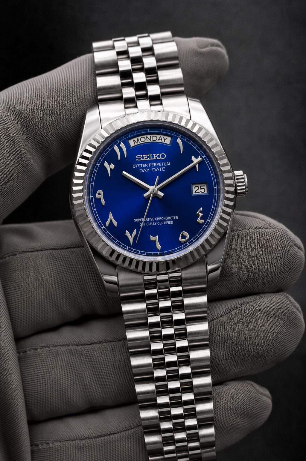 Day-Date Arabic Dial Bleu
