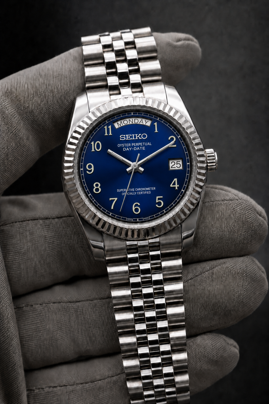 Day-Date Number Dial Bleu Marine