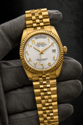 Day-Date Arabic Dial Or Jaune Blanc