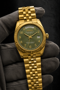 Day-Date Number Dial Or Jaune Olive