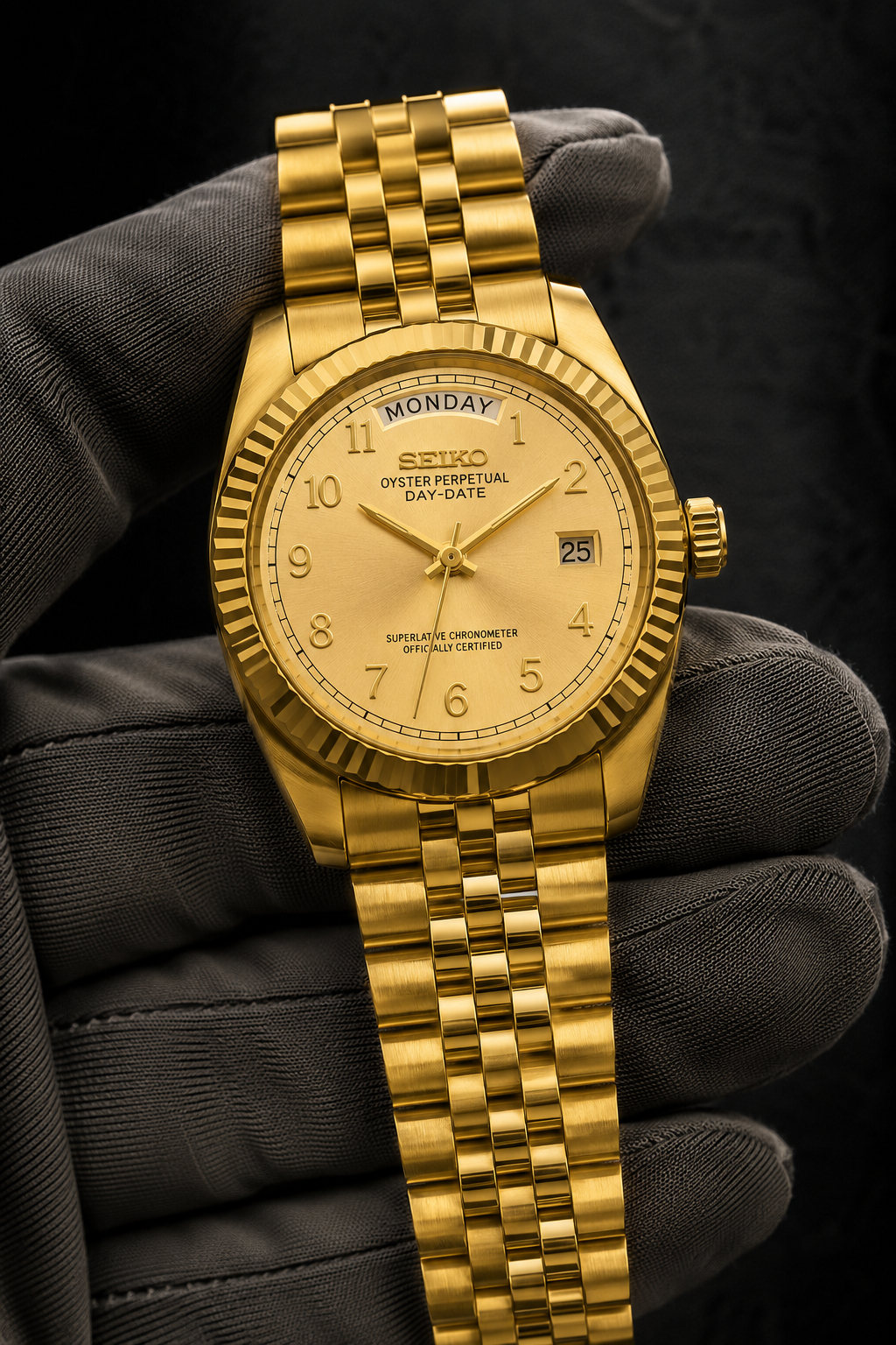 Day-Date Number Dial Or Jaune Or